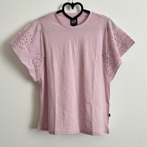 GAP Eyelet Sleeve Cotton Top Size S